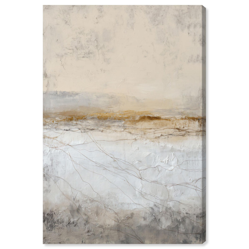"Cracked Earth I", reproduction d'art sur toile, "Boho" par Art Remedy, galerie tendue, 36 x 54, Toile tendue avec châssis
