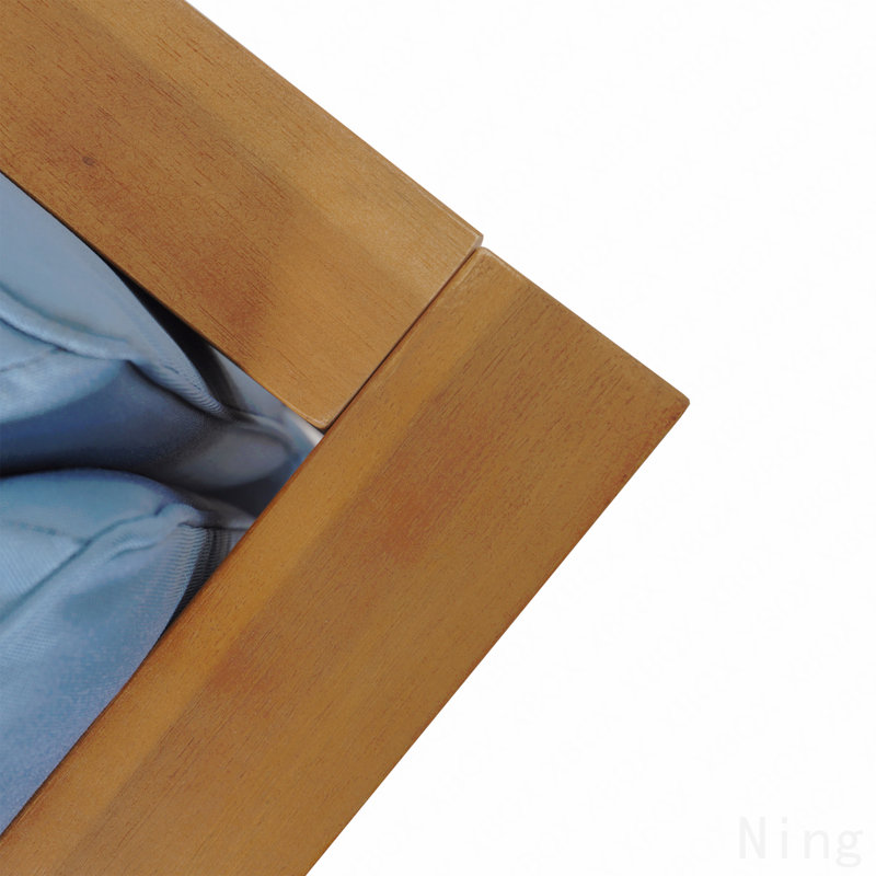 Banc de coin droit X-Back, bleu, Bleu, Teck
