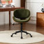 Chaise de bureau rembourrée à hauteur ajustable avec chaise pivotante en chenille et structure en métal-437675640