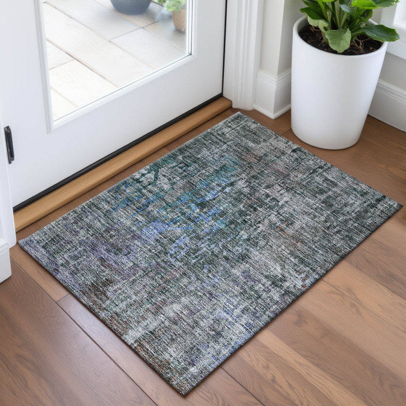 Premium Machine Washable Kelton AMF1237 Modern Rug, Rectangle 1'8" x 2'6"
