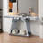 Modern 360° Mirror Reflective Console Table With Trapezoid Base And Scratch-resistant Design 