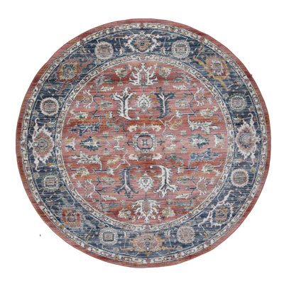 Oriental Machine-Made Red/Blue Area Rug
