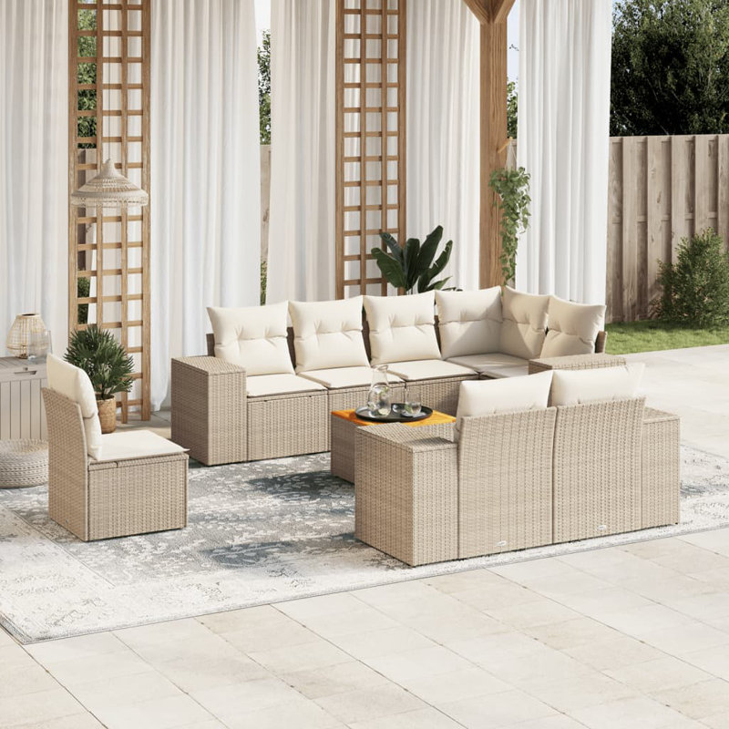  Garden Sofa Set Beige