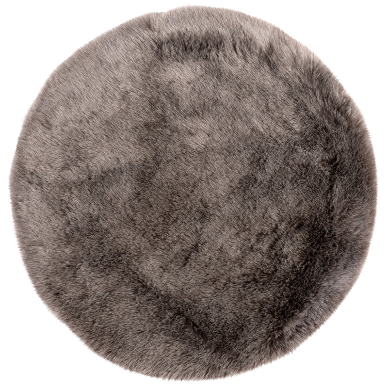 Byrone Uni Hand Tufted Area Rug, Round 160cm, Taupe