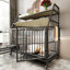 Cage pour animaux avec cadre en fer, pratique et noir, 23,28 po L, l 34,91, l 48,57 H, pratique