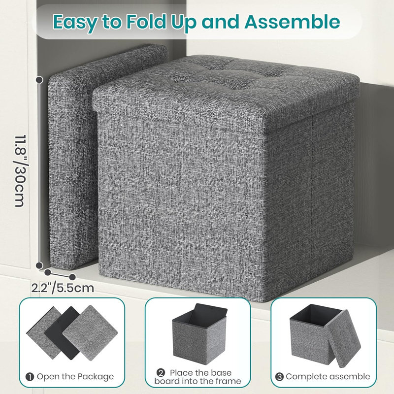 30cm Wide Footstool Ottoman