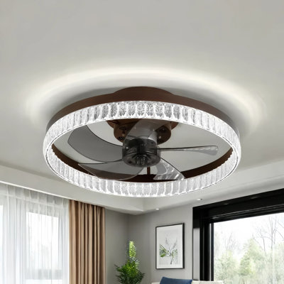 Dormez profondément, vivez magnifiquement: ventilateur de plafond silencieux de 20 po avec DEL à intensité variable et cristaux