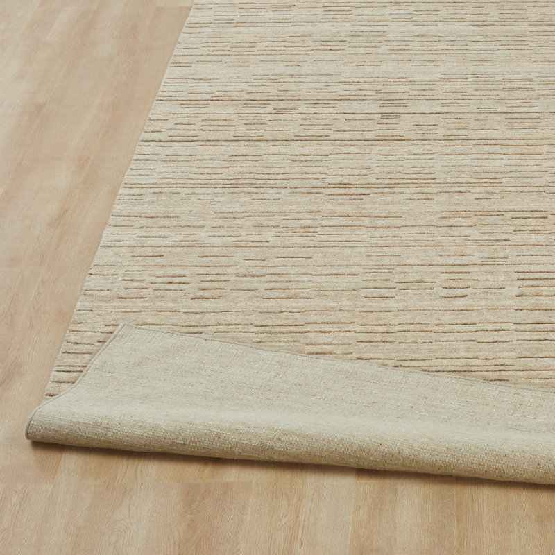 Luxe Wool Area Rug, Tan, Rectangle 7'6" x 9'6"