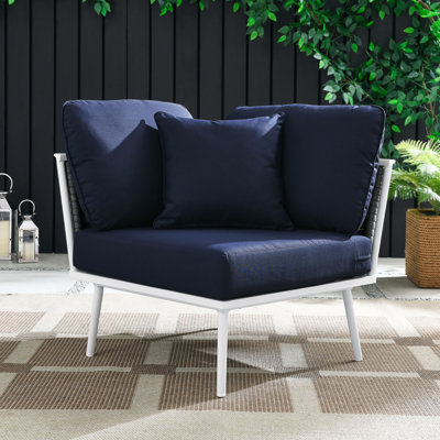Chaise de coin d'extérieur en aluminium Modway Stance