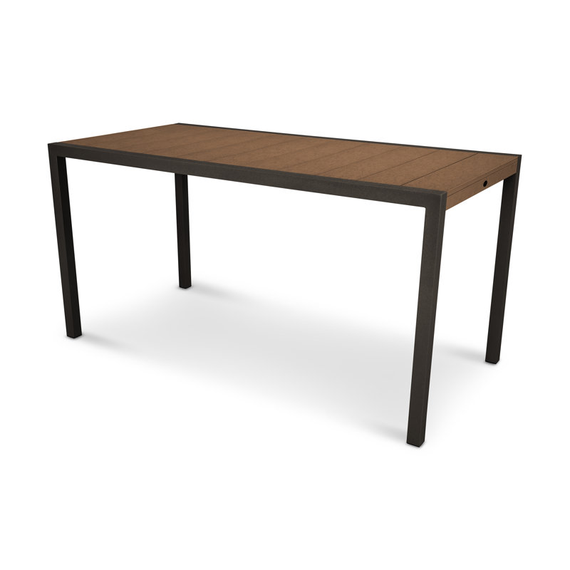 TREX Outdoors Surf City Counter Table, 36" x 73", Textured Bronze/Tree House
