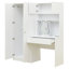 Armoire de rangement à 2 portes pour meuble-lavabo en bois avec miroir de maquillage et tiroirs