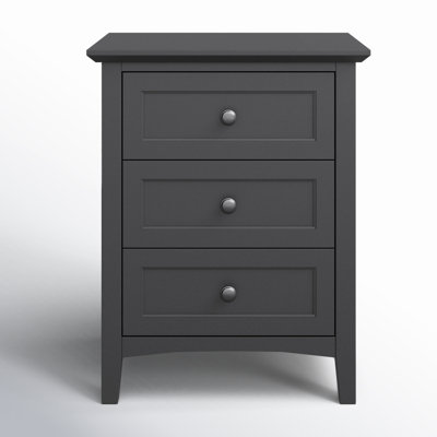 Renee 3-Drawer Solid and Manufactured Wood Nightstand 