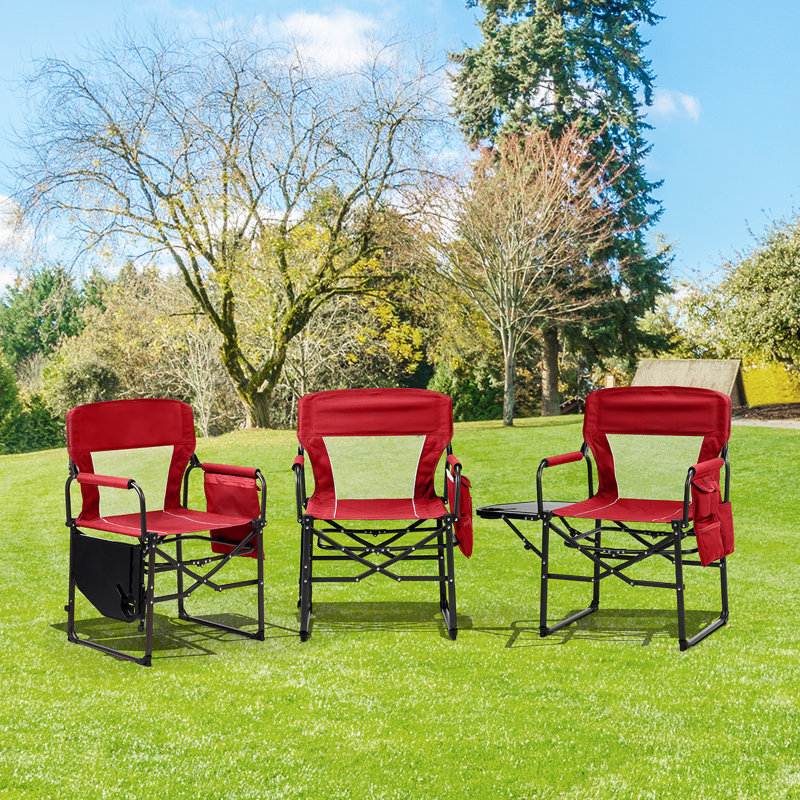 Chaise de plage pliante en métal (ensemble de), 1, Rouge