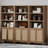 Marliee Boho 5 -Tier Bookcase With 2 Doors And Adjustable Shelves-102716427