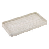 Grasscloth Rounded Vanity Tray