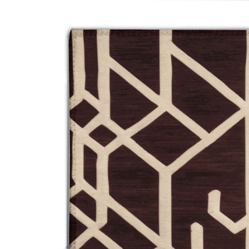 Tapis brun intérieur et extérieur Trellis, Rectangulaire 2 pi x 3 pi