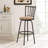 Bumpy Swivel Upholstered Adjustable Height Counter Stool with Metal Frame-727251681