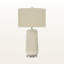 Lampe de table arquée en céramique et beige Dori, H 30,83 po x l 16,77 po x P 16,86 po