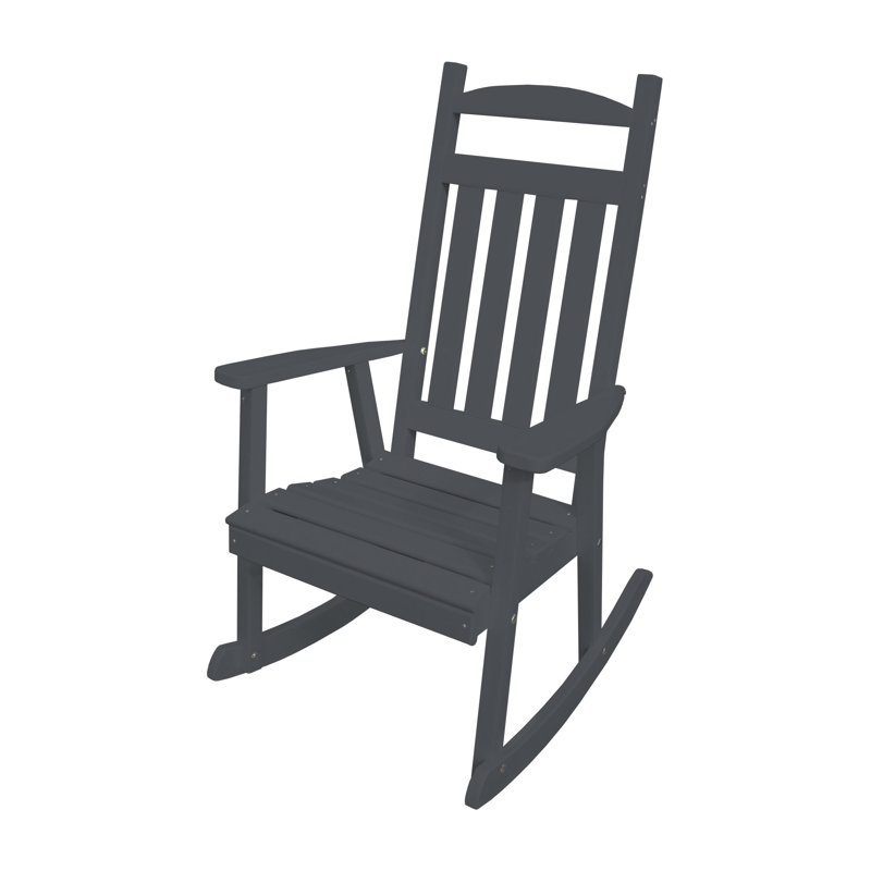 Chaise berçante de porche classique Aaliayh, Gris foncé