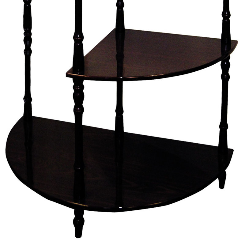 3-Tier End Table, Crescent Shape End Table
