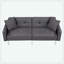 Canapé à accoudoirs carrés en lin 75,6 po Ledonna-1556049681