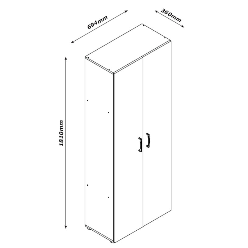 Facile 2 -Door 5 -Shelf