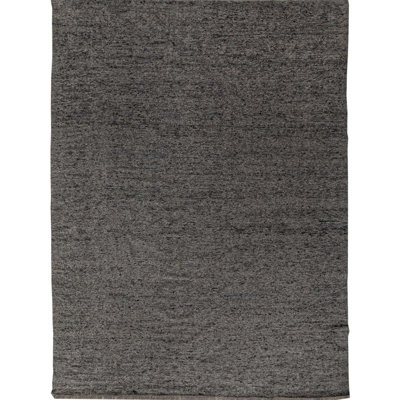 Wool Area Rug in Dark Gray