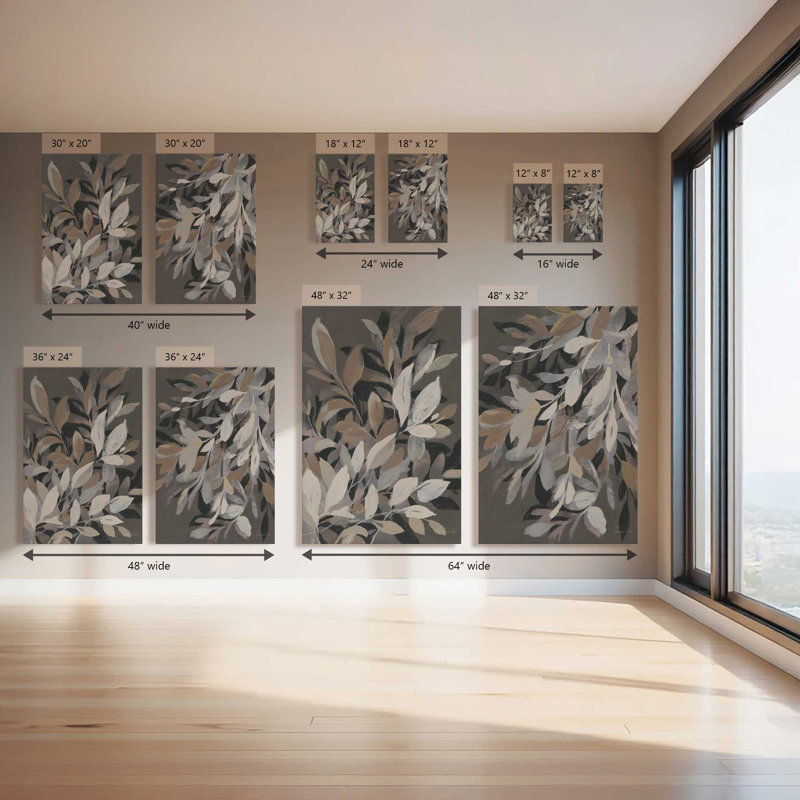 «Midnight Petal Dance», ensemble de 2 impressions sur toile, H 48 po x l 66 po, Impression encadrée sans passe-partout