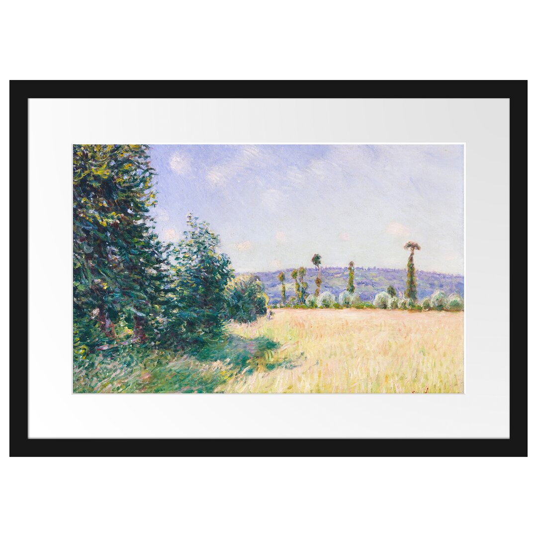 Gerahmter Kunstdruck Sahur's Meadows in Morning Sun von Alfred Sisley