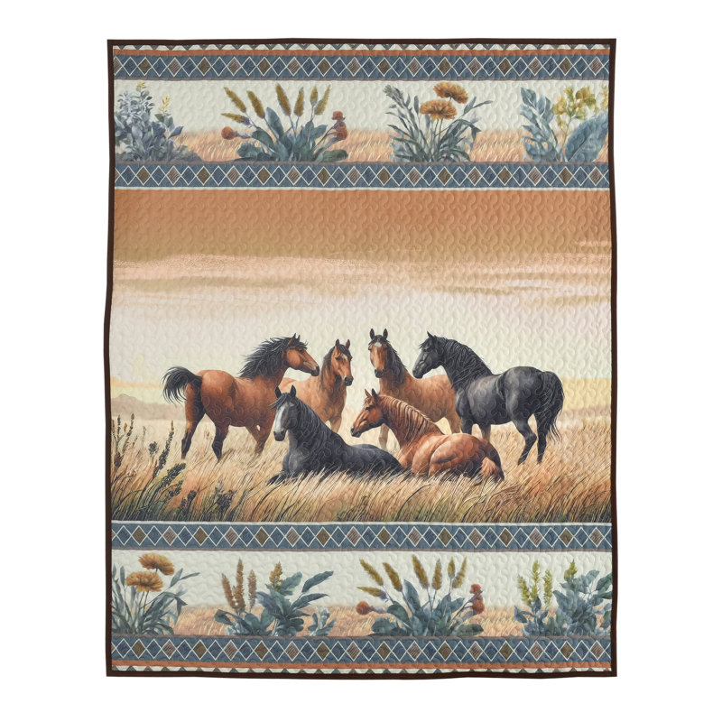 Jeté matelassé Wild Horse Prairie