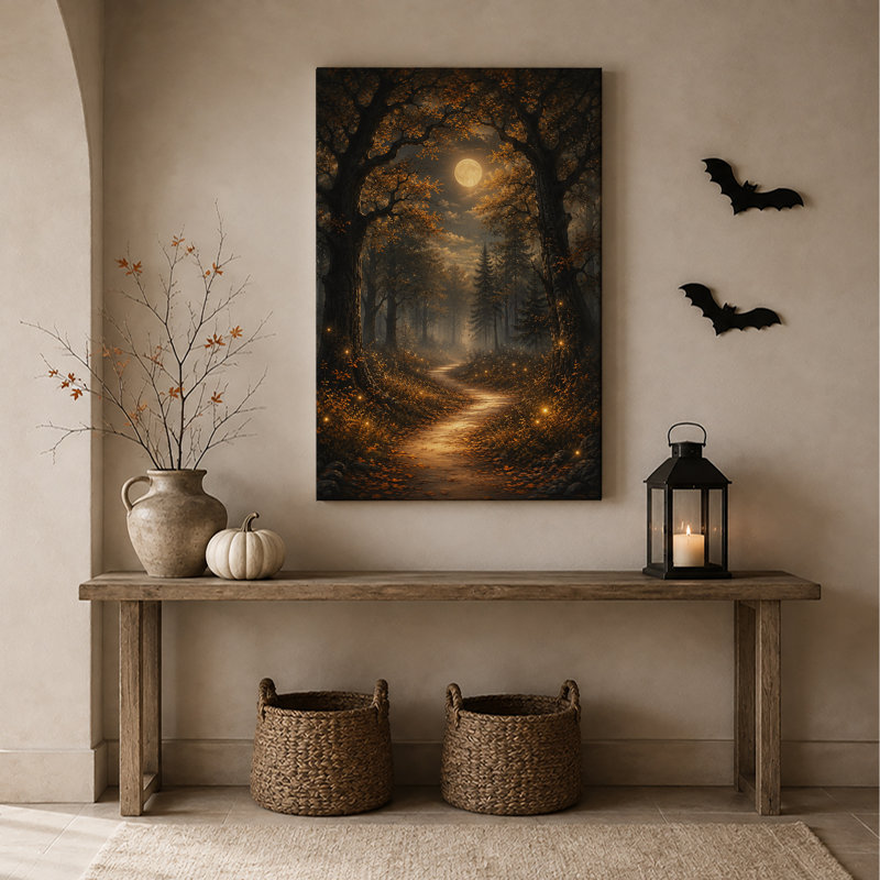 Toile de lune au clair de lune, H 30 po x l 20 po