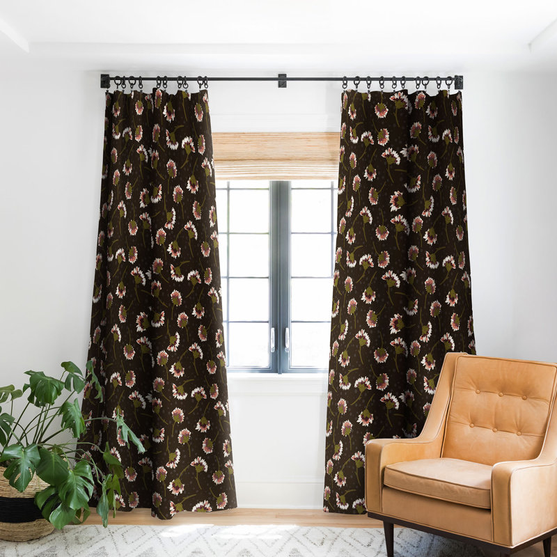 Ensemble de 2 rideaux occultant Avenie Secret Garden V, L 50 po x L 63 po