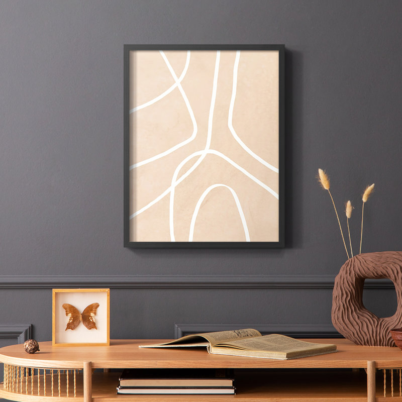 «Clean Contour III», reproduction encadrée - bois massif, H 10 po x l 8 po, Noir