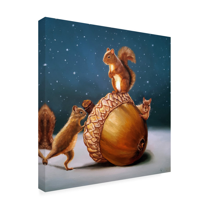 La grande trouvaille par Lucia Heffernan - peinture sur toile tendue, H 24 po x l 24 po x P 2 po