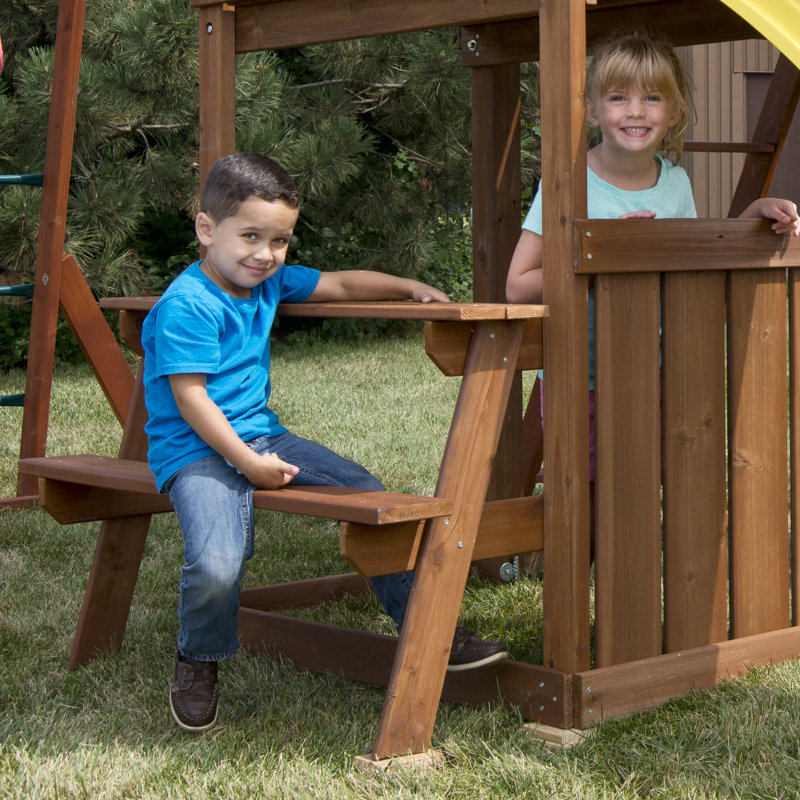 Chesapeake Wooden Playground Set with Slide and Swings