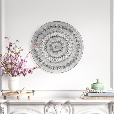 Suspension murale en métal détissée 28"