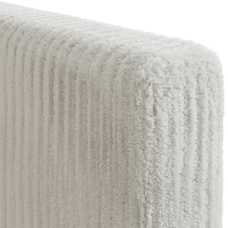 Lit de jour rembourré avec couchette Wade, Blanc