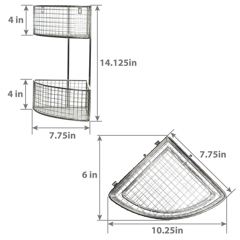 Metal Wall Organizer with Wall Baskets