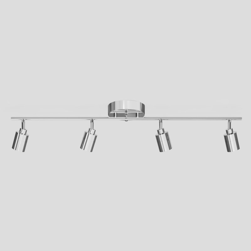 Éclairage sur rail à DEL intégré 4 lumières Shura avec têtes rotatives, ensemble d'éclairage sur rail 3 pi, 3000k, 2240 lumens