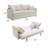 Comfortable Fabric Sectional Sofa with Plush Toss Pillows for Relaxing