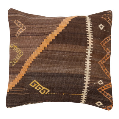 Housse de coussin kilim tissée à la main 20 po x 20 po. Coussin décoratif turc. Housse de coussin Vintage