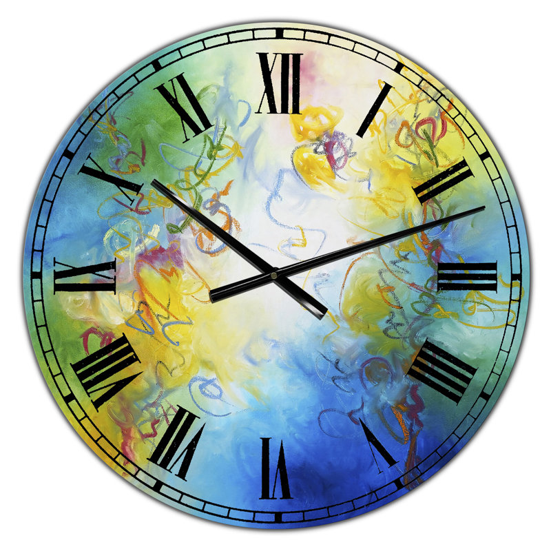 Color Dances - Horloge murale moderne surdimensionnée, Petit