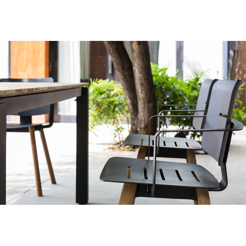 Machar Outdoor Dining Table, Anthracite, 39.38" W x 78.75" L x 29.5" H