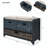 Versatile Use Wood Shoe Storage Bench with Removable Basket and 2 Drawers-1712727503