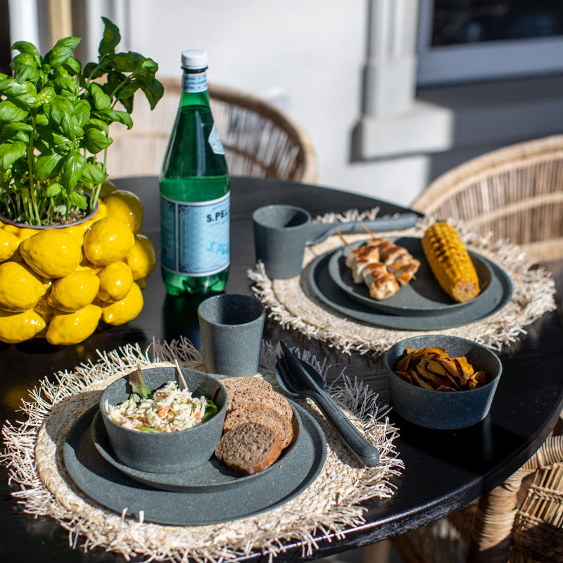 Piece Dinnerware Set - Service for 3, Green