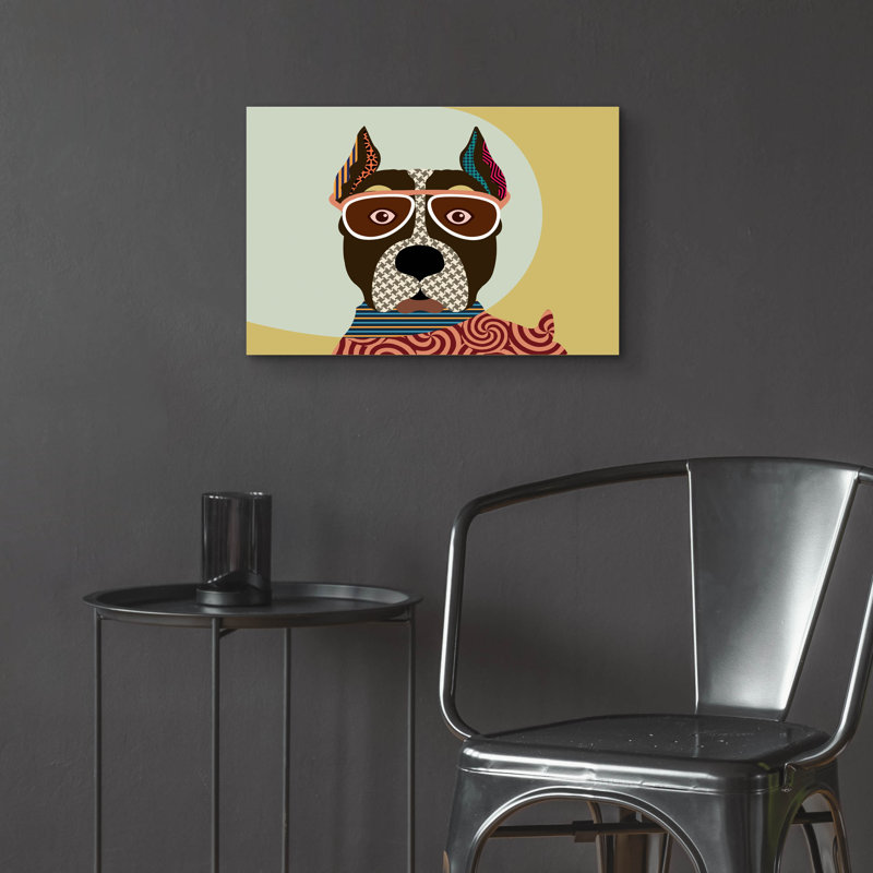 «American Staffordshire Terrier» par Lanre Adefioyue, H 16 po x l 24 po