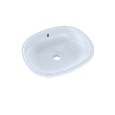 TOTO® Maris™ 17-5/8" x 14-9/16" Oval Undermount Bathroom Sink with CEFIONTECT, Cotton White