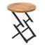 Table de bout en bois massif brun Dyfan