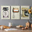 Retro Kitchen Appliance II - Ensemble de 3 peintures sur toile tendue-1030755700