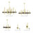 Jozlyne 8 - Light Steel Dimmable Modern Linear Chandelier-1211606750